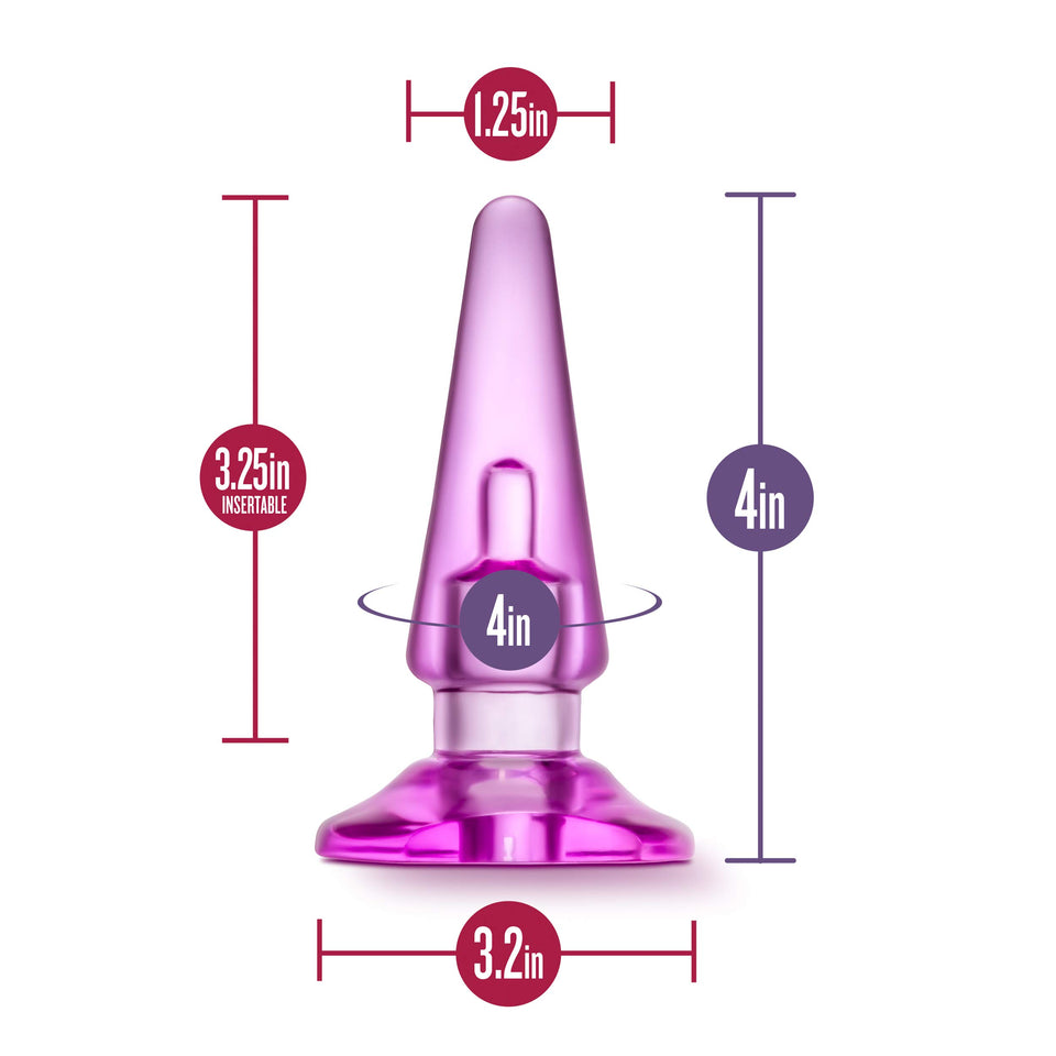 Blush B Yours Basic Anal Plug - Beginner Butt Toy with Tapered Head for Easy Insertion - Compatible with Cutey Vibe - Stayput Ba
