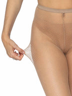Spandex Fishnet Pantyhose O/S Nude