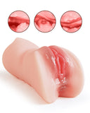 3 in 1 Pocket Pussy Male Masturbator, Sex Doll with 3D Textured Vagina & Tight Anus & Drying Stick, Adult Sex Toy Male Blowjob S