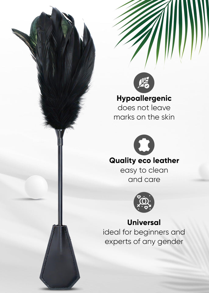 VFOX Feather SM Tickler Blindfold Eye Mask Sex Fluffy Handcuffs Adjustable BDSM Blindfold Mask Tickler for couples SM Fetish BDS