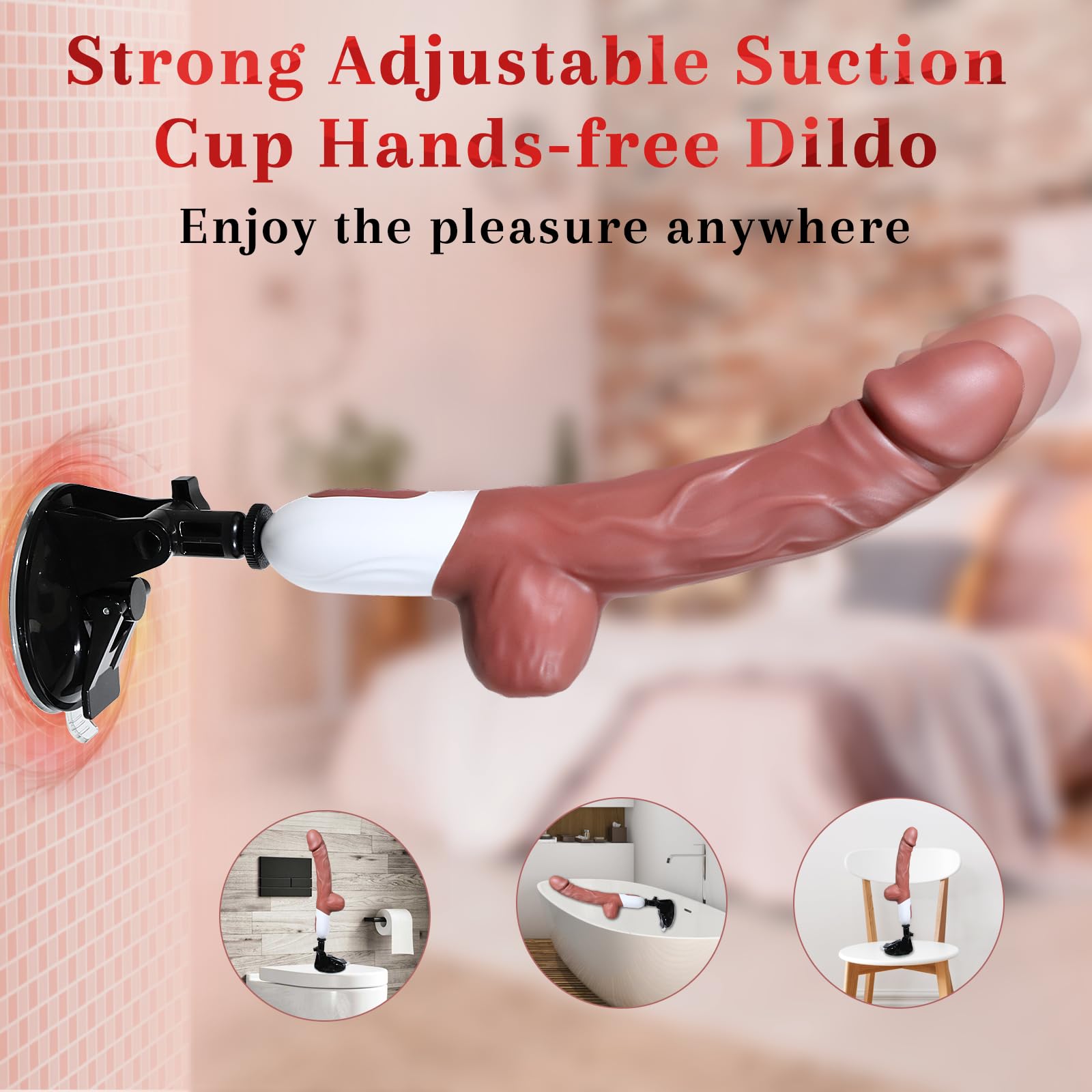 Atlever Dildo Sex Toys, Sex Machine Thrusting Dildos for Women & Men, Realistic Vibrator with 7 Vibrating & Thrusting Modes for
