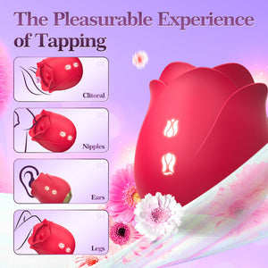 Vibrator Adult Sex Toys for Women - Neworld 2IN1 Flapping Vibrator Rose Sex Toy, 9 Tappling & Sucking Adult Toys, Anal G spot Cl