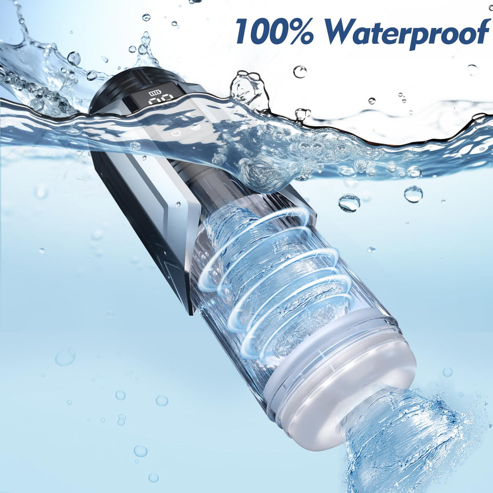 Automatic Male Masturbator Sex Toys - Penis Pump Male Sex Toys Pocket Pussy with 7 Sucking& Vibrating& Thrusting& Rotating Modes