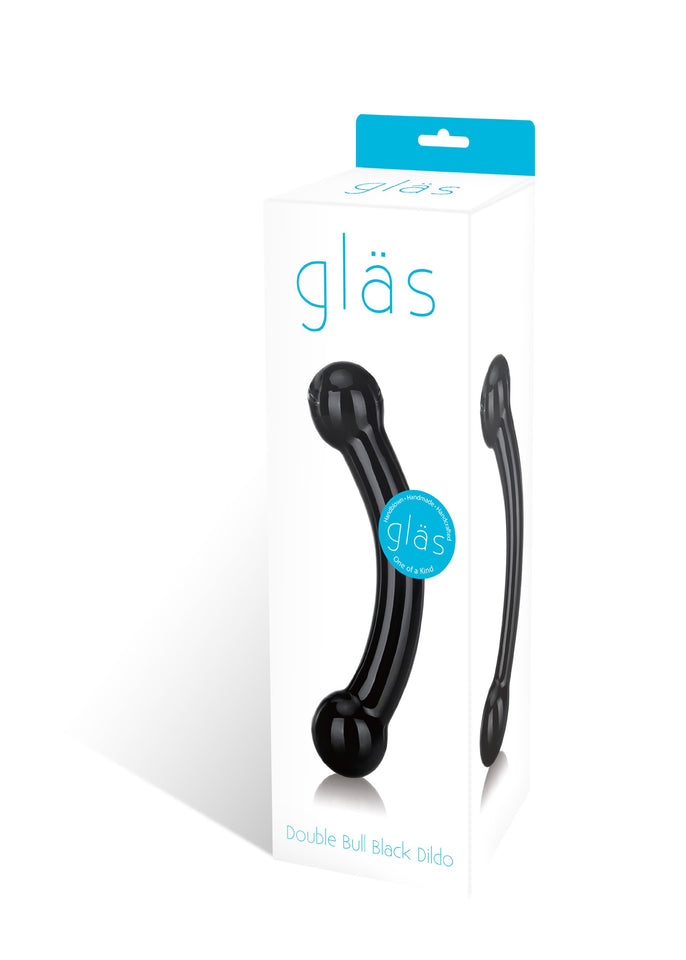 Glas Double Bull Black Dildo