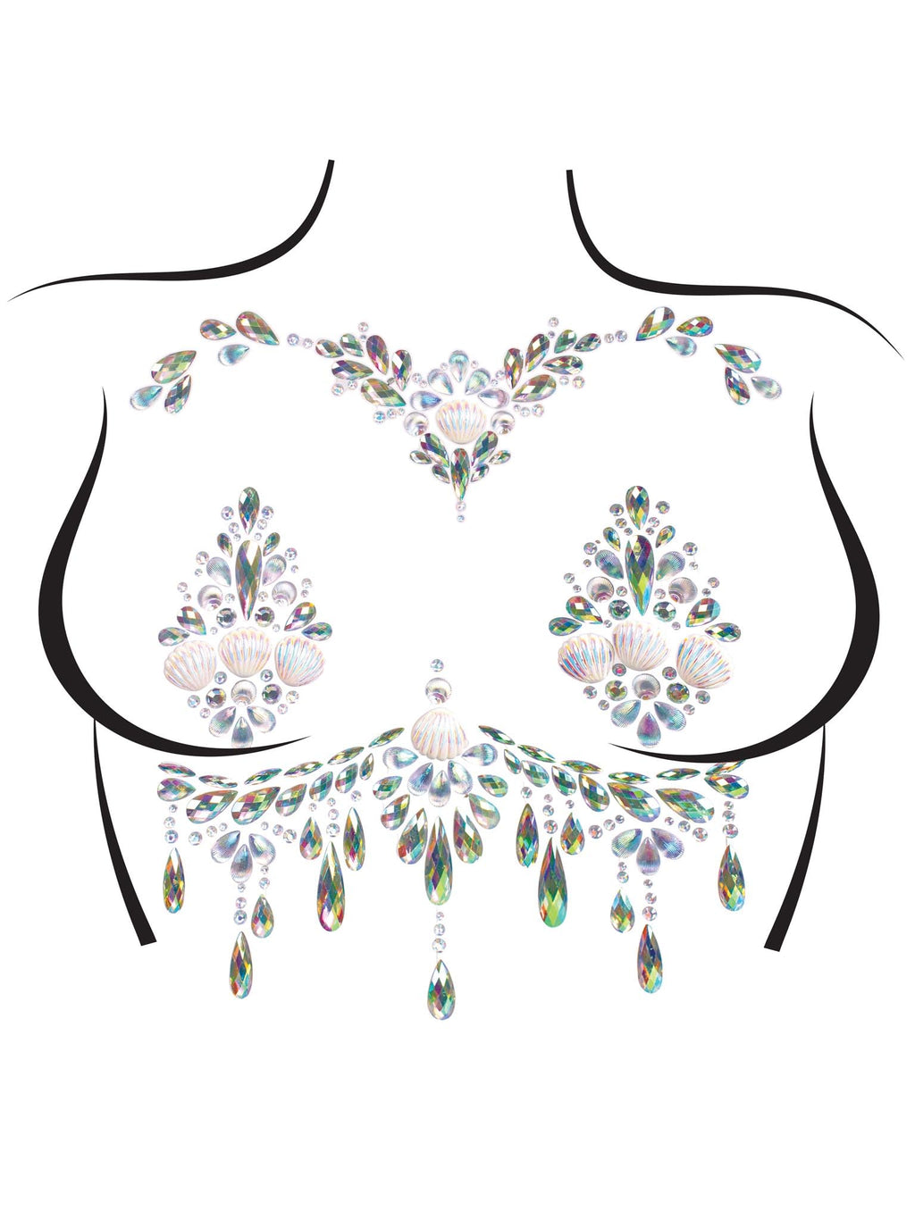 Siren Adhesive Body Jewels Sticker.