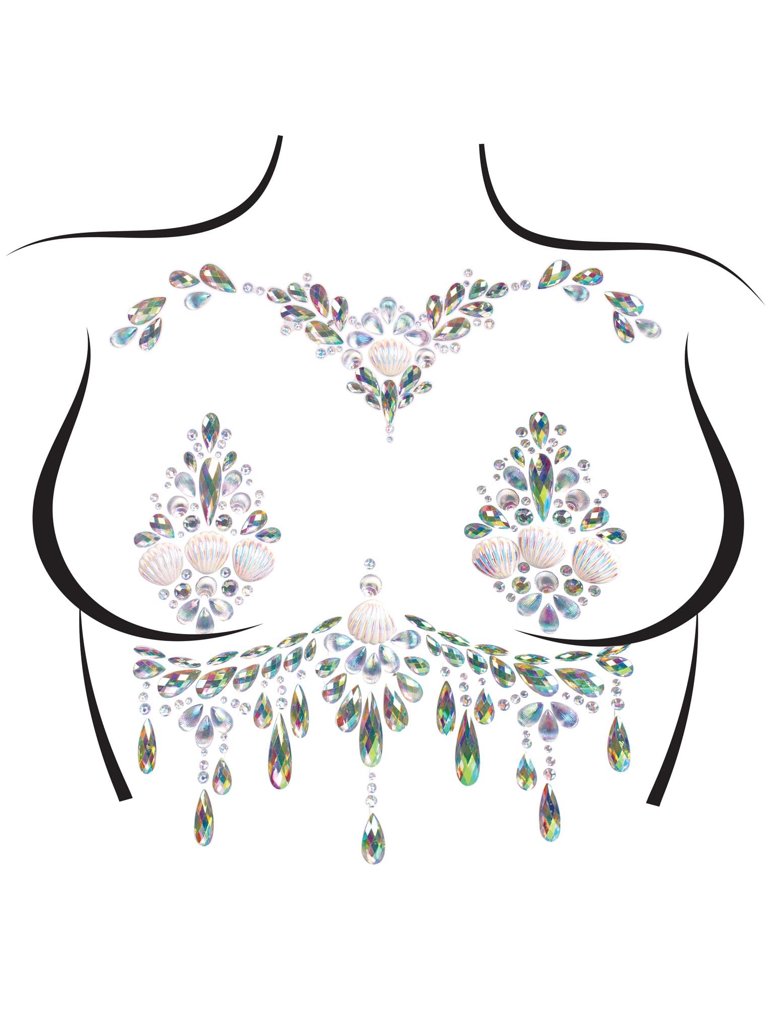 Siren Adhesive Body Jewels Sticker.