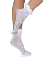 Lace Ruffle Butterfly Net Ankl