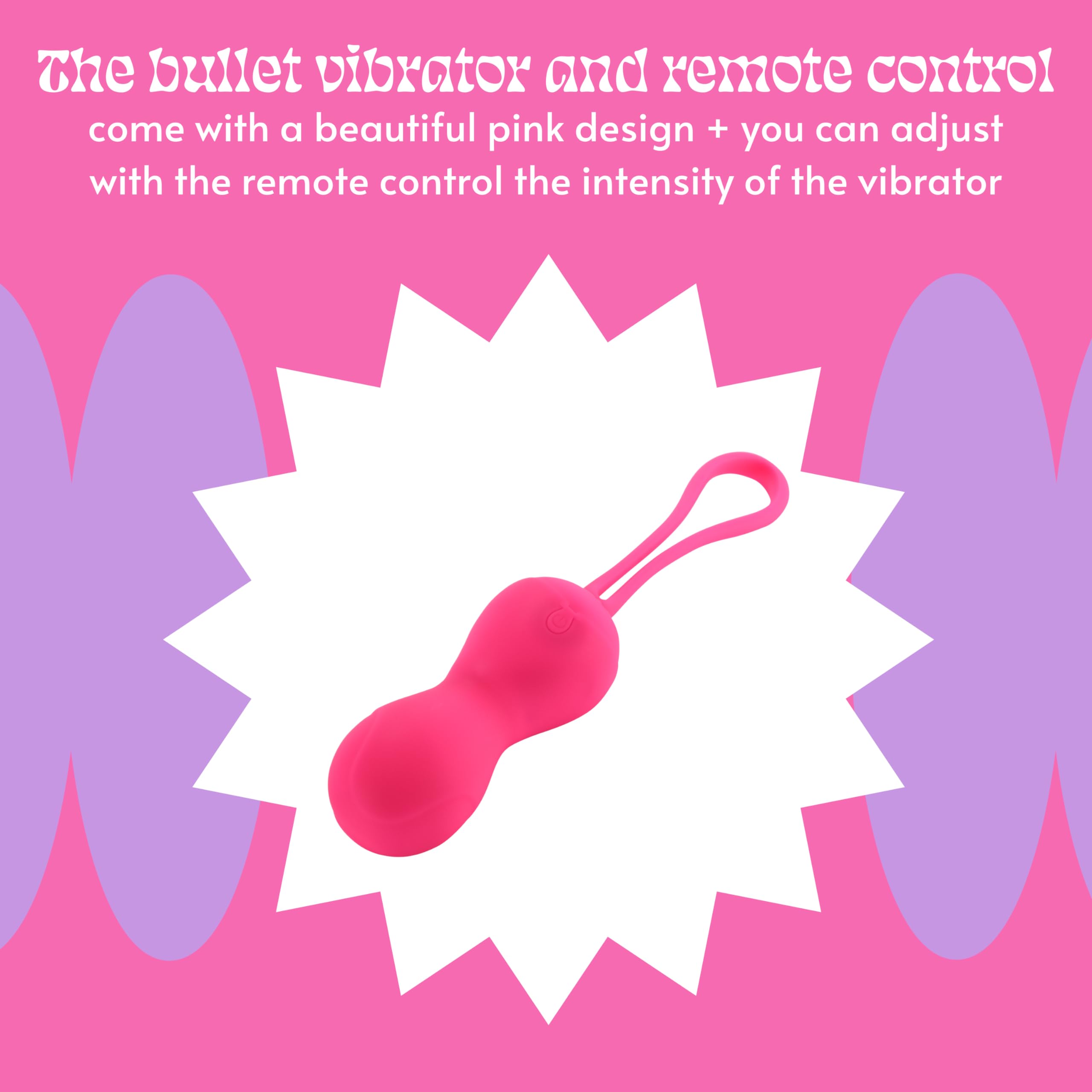 Sweet Vibrations Ball Vibrator with Remote Control - Wireless Vibrating Egg - G-Spot Stimulator, Body-Safe Materials - for Adult