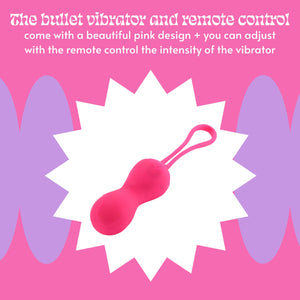 Sweet Vibrations Ball Vibrator with Remote Control - Wireless Vibrating Egg - G-Spot Stimulator, Body-Safe Materials - for Adult
