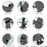 BDSM Bondage Restraints Sex Toys - Adjustable Soft Leather Handcuffs Ankle Cuffs Adult Toy, Furniture Restraint Kit for Men Wome