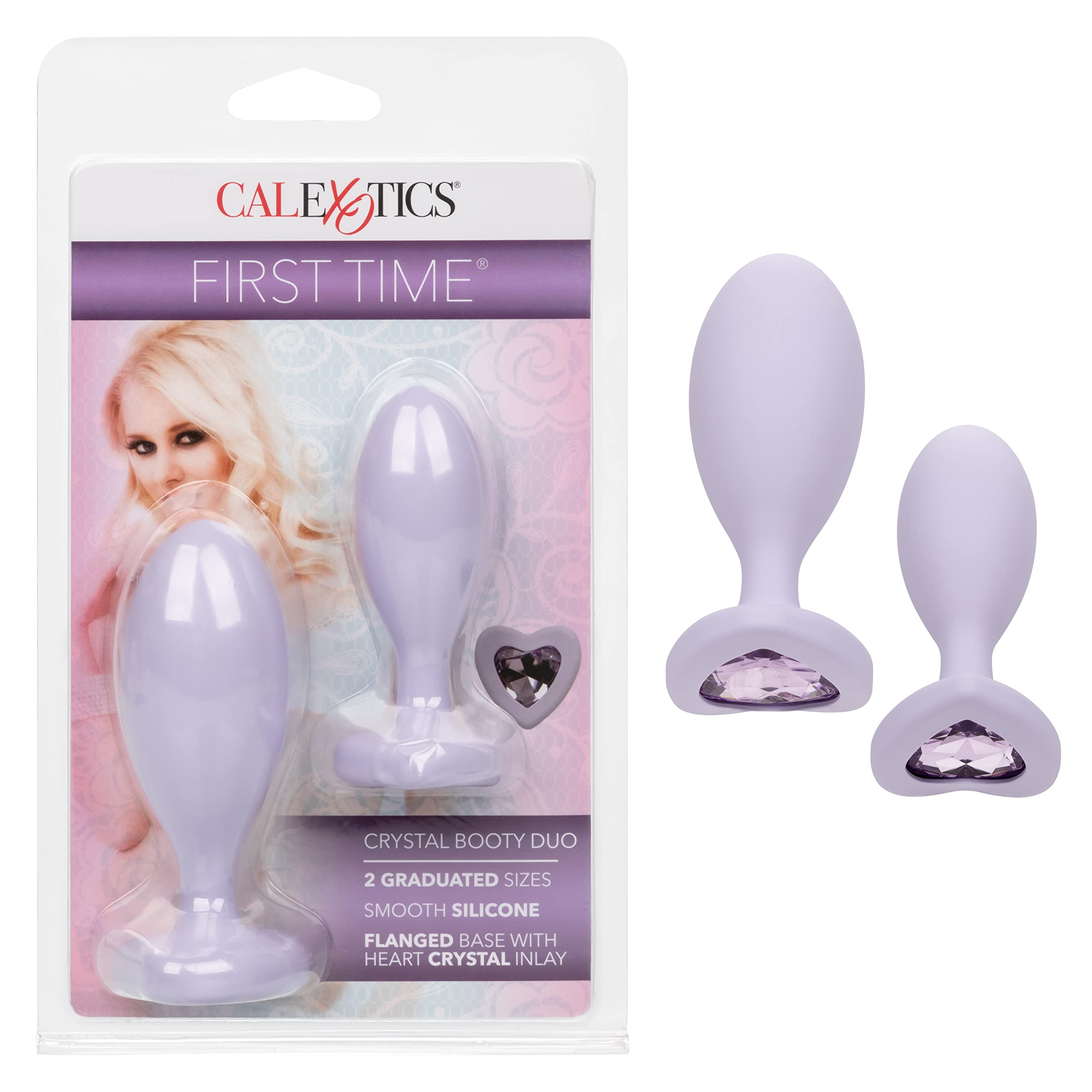 CalExotics First Time Crystal Booty Duo Anal Bead Plugs- Purple - SE-0004-53-2