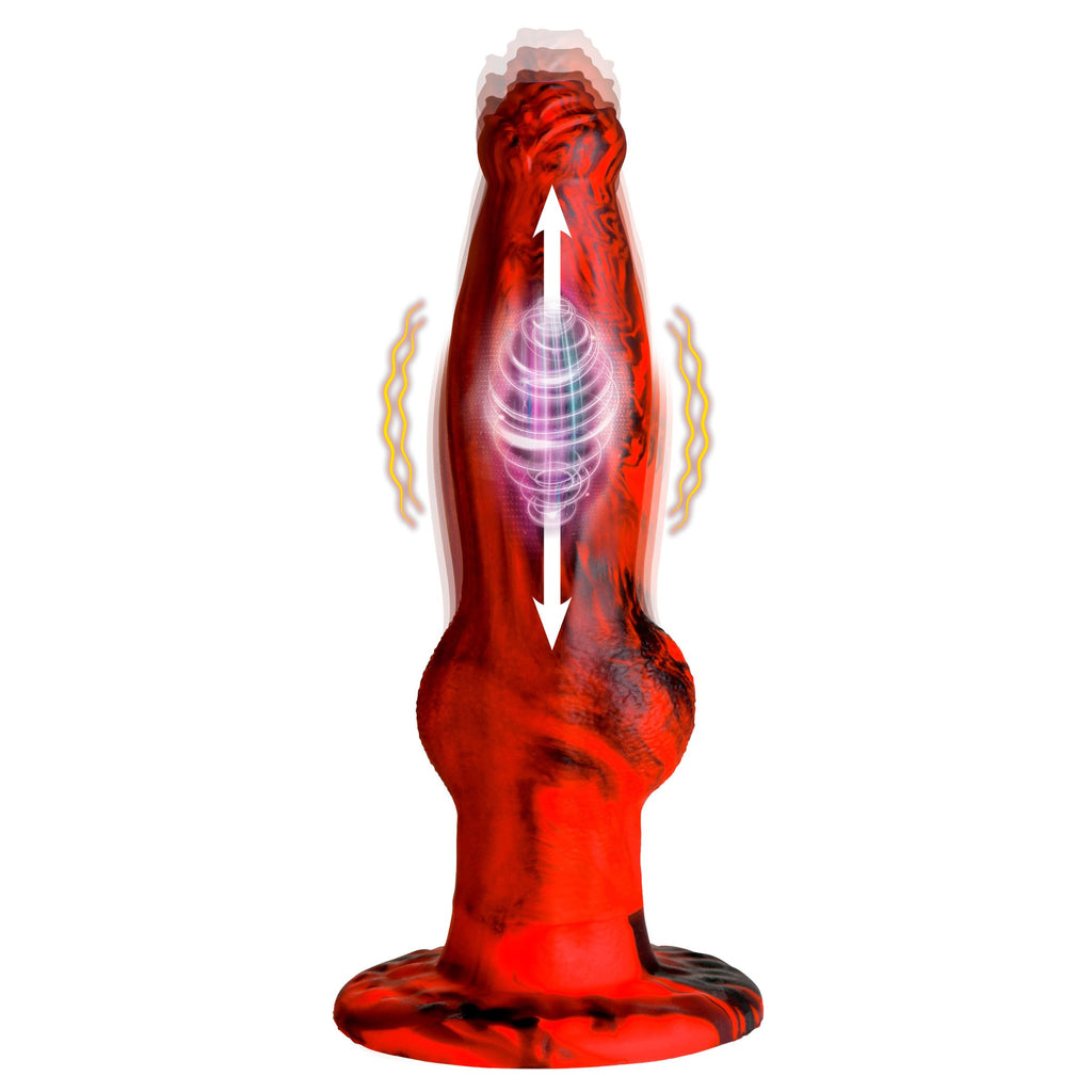 Creature Cocks Hell Wolf Thrusting & Vibrating Silicone Dildo W/ Remote