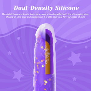 Tracy's Dog Thrusting Dildo Vibrator, 9.25'' Realistic G-Spot Stimulator, Heating, 5 Thrusting Swinging & 7 Vibration Modes, Sof