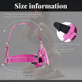 Kutocesy Mouth Gag with Silicone Dildo,Adjustable Leather Silicon SM Realistic Penis BDSM Fetish Slave Restraints Strap on Sex T