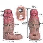 SOODAY Male Dildo Sleeve Silicone Penis Sleeve with Cock Ring, Realistic Penis Enlarger Sleeve Men Penis Cover, Soft Penis Enlar