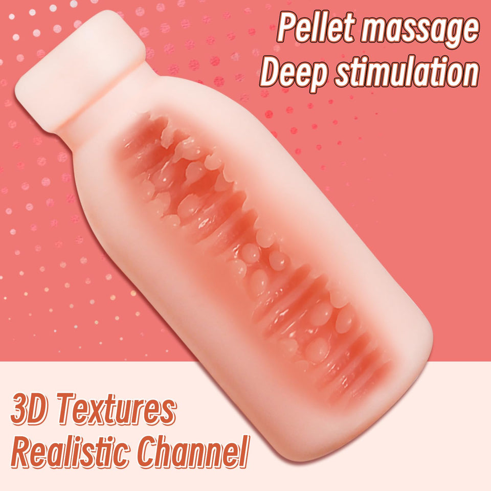 Realistic Milk Bottle Male Masturbator, Pocket Pussies, Sex Dolls for Men Sexy Pleasure, Enhances Men's Pleasure Male Masturbato