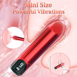 Women Sex Toy Bullet Vibrator - Mini Vibrator for Women Precision G Spot Clitoral Nipple Anal Sex Stimulation with LED Display,