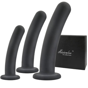 Anal Dildos Anal Plug Training Set,3 Sizes Silicone Butt Plug Anal Trainer Kit with Strong Suction Cup Base Anal Toys Sex Toys f
