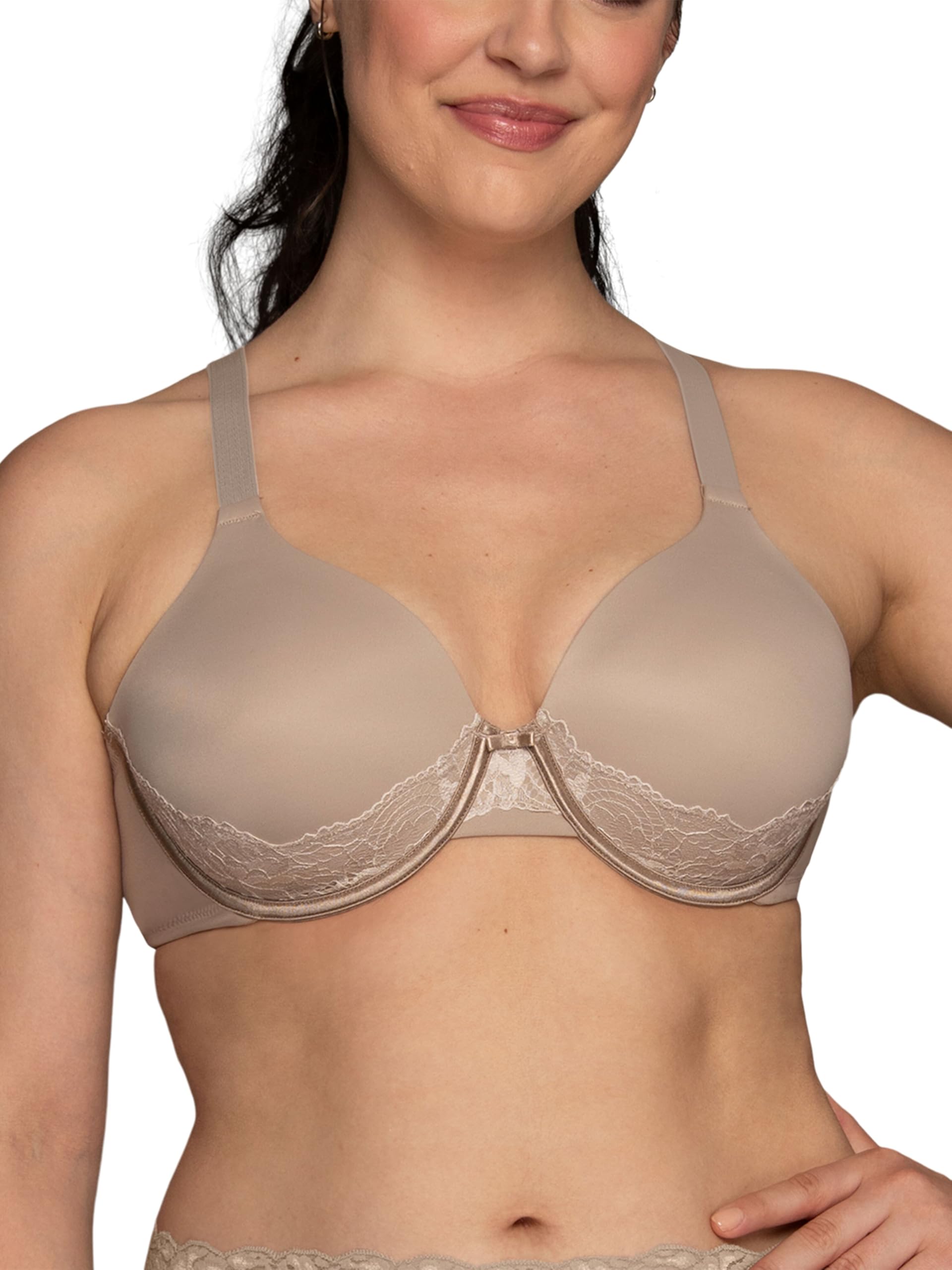 Vanity Fair Womens Full Figure Beauty Back Smoothing with Lace (36c-42dd) Bra, Underwire - White, 38D US