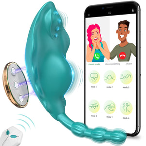 Wearable Clitoral Vibrator Sex Toys for Women, APP Control Invisible Quiet Butterfly Panty Sex Stimulator with Magnetic Clip, 9