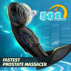 Prostate Massager Anal Vibrator with Cock Ring Anal Toy Plug Sex Toys APP Control 9 Vibration and Tapping Butt Plug G Spot Vibra