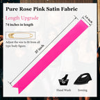 CIEHER Rose Pink Sash Blank Satin Sash Bride Sash Custom Sash Prom Court Sash Mommy to Be Sash Birthday Sash Hot Pink Bride to B