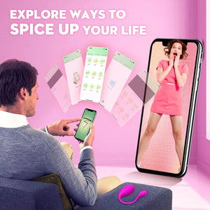 GMOKYY APP Remote Control Adult Sex Toys for Women, G Spot Vibrator Egg Wearable Panty Vibrators for Bluetooth Long Distance Lov