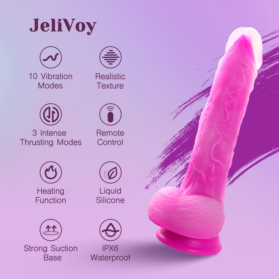 Tracy? Dog Thrusting Dildo Vibrator - 9.25 '' Heating Realistic G-Spot Vibrator for Women Couples, Remote-Controlled Adult Sex T