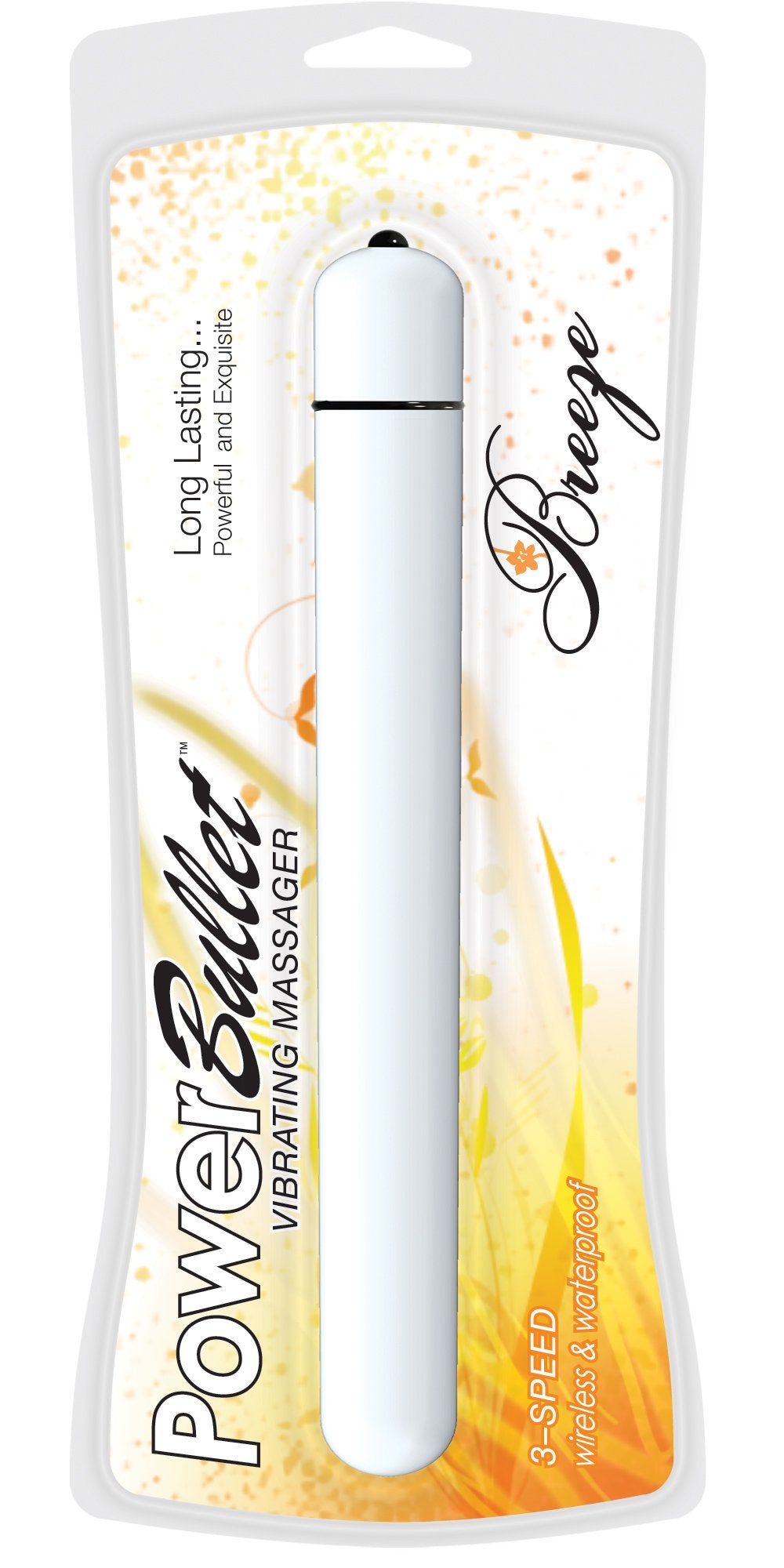 Power Bullet Breeze 3-Speed Wireless Waterproof Bullet, White, 12.6 Cm X 1.5 Cm