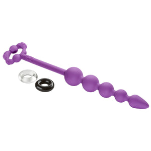 (D) CLOUD 9 PRO SENSUAL TAPERE SILICONE ANAL BEADS PURPLE
