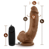 Blush Novelties Loverboy The Boxer - 9 Inch Long Vibrating Dildo Remote Control - 2'' Thick Soft Realistic Shaft - Sturdy Suctio