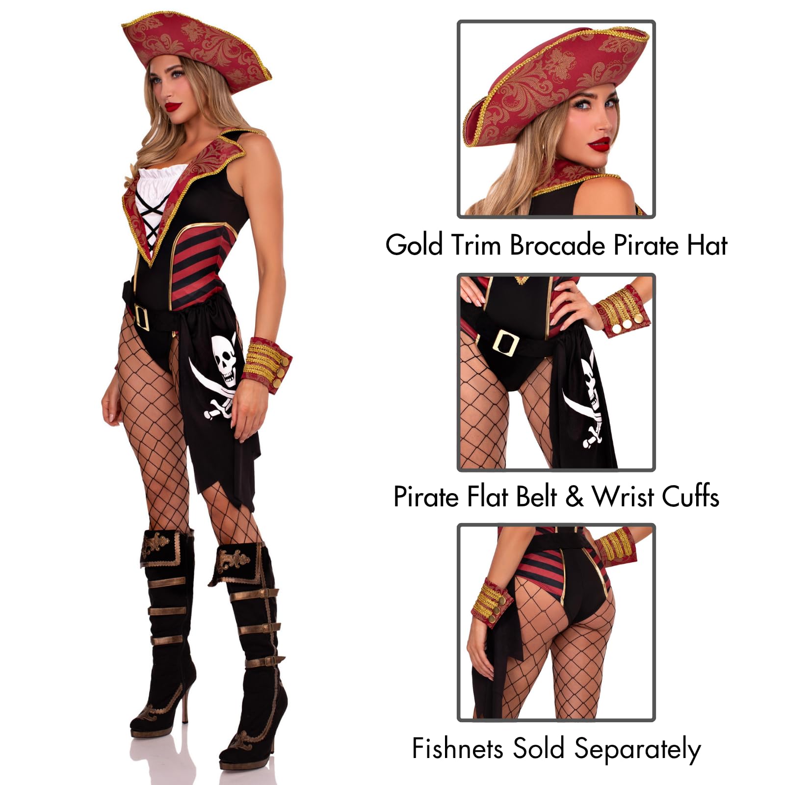4 Pc Sultry Swashbuckler, Incl - Xs / Multicolor