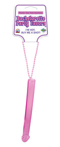 Pipedream Bachelorette Party Pecker Test Tube Necklace, Pink