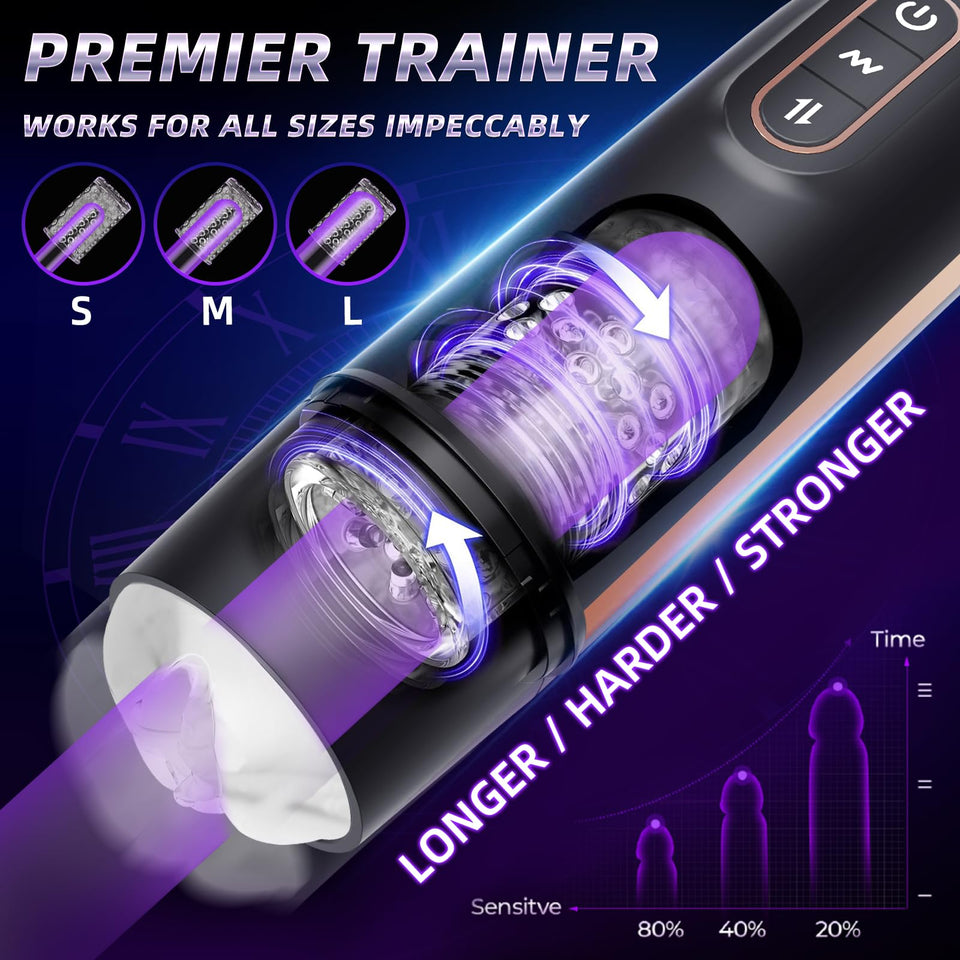 Automatic Male Masturbator Sex Toys for Men - Adult Male Pussy Sex Toys with 6 Thrusting & Rotating,Penis Pump Pocket Pussy Sex