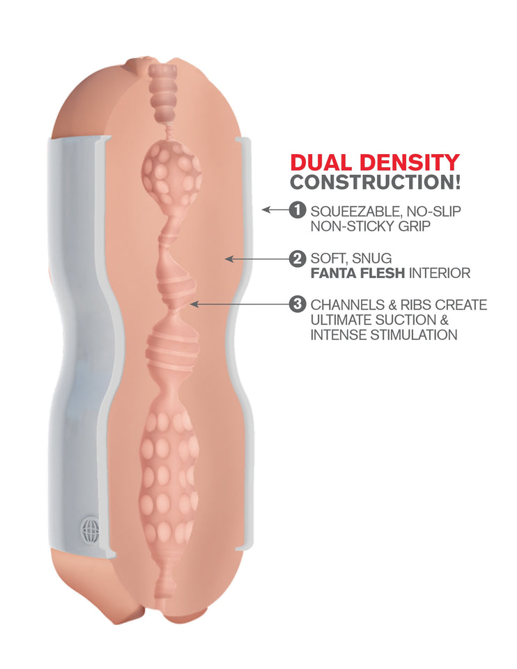 Pipedream Extreme Toyz Tight Grip Pussy And Mouth Masturbator, White, 1 Pound