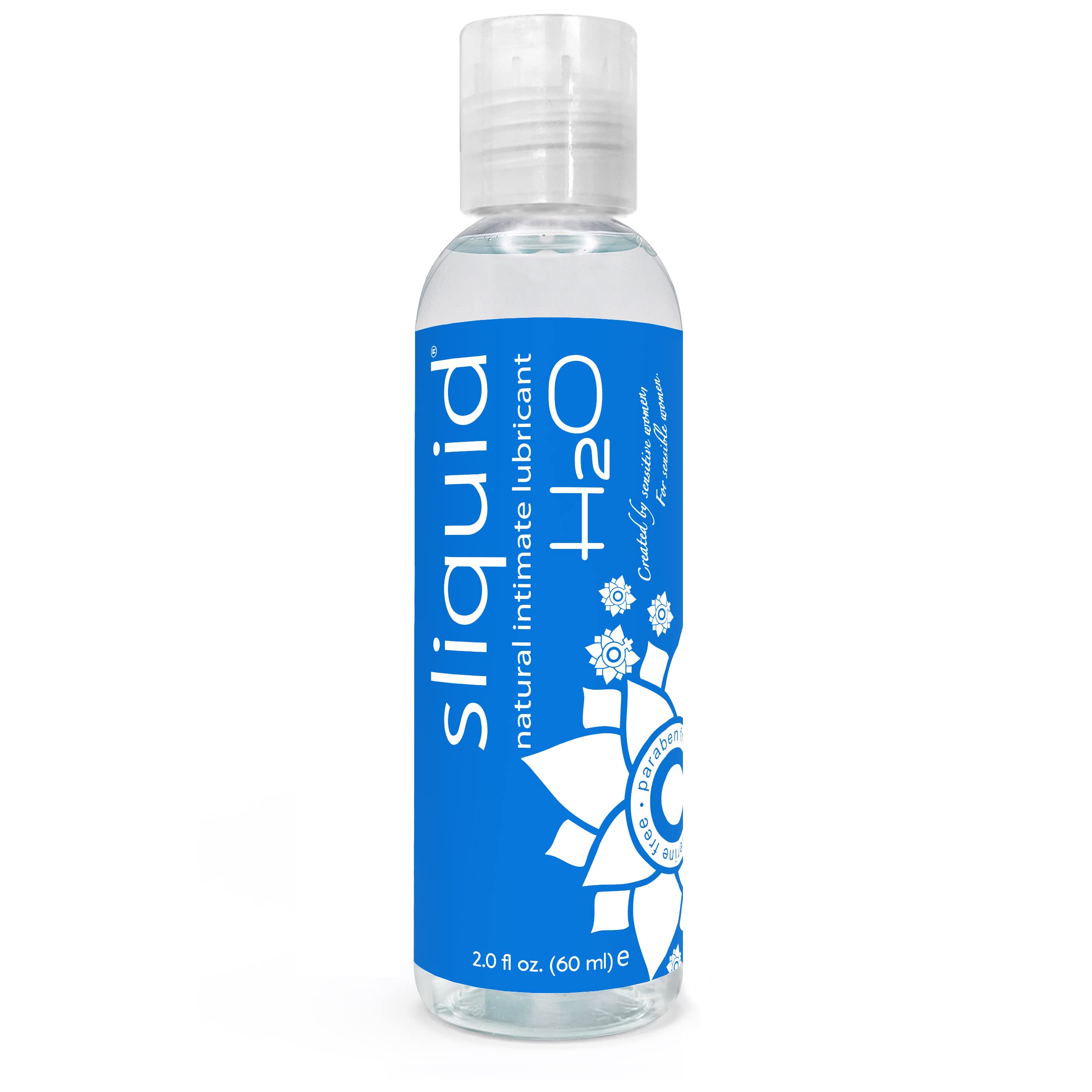Sliquid H2O Water Based Lube, Water Based Lubricant For Sex, Natural Sex Lube, Glycerin Free Personal Lubricant (2 Oz) Clear, Un