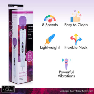 Wand Essentials 8 Speed 8 Function Wand Purple