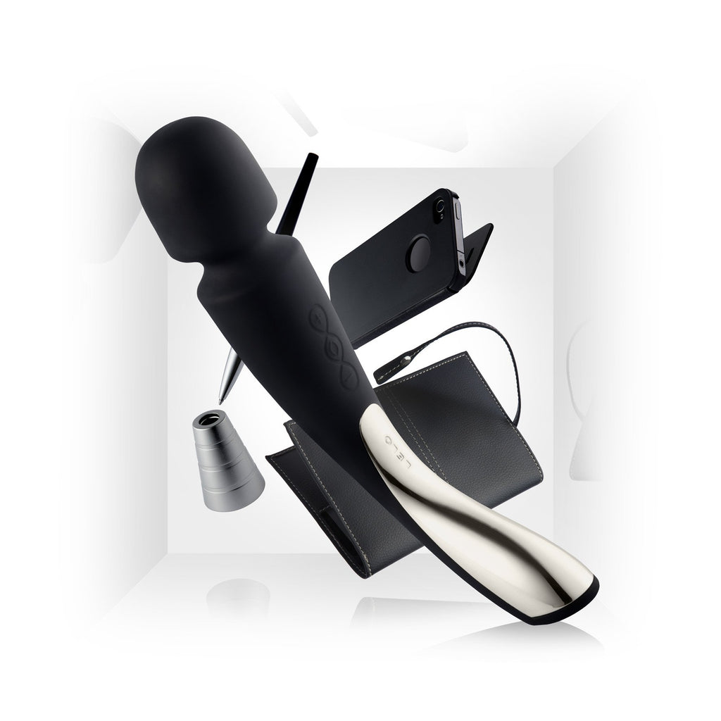 Lelo Smart Wand Cordless Body Massager, Large Size, Black, Powerful Rechargeable Vibrator To Massage You From Head To Toe