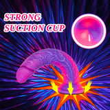 5 Inch Ultra Small Realistic Fantasy Dildo with Suction Cup, 4Mini Cute Purple Pink Silicone Dildo for Women Lesbians, Short Sli