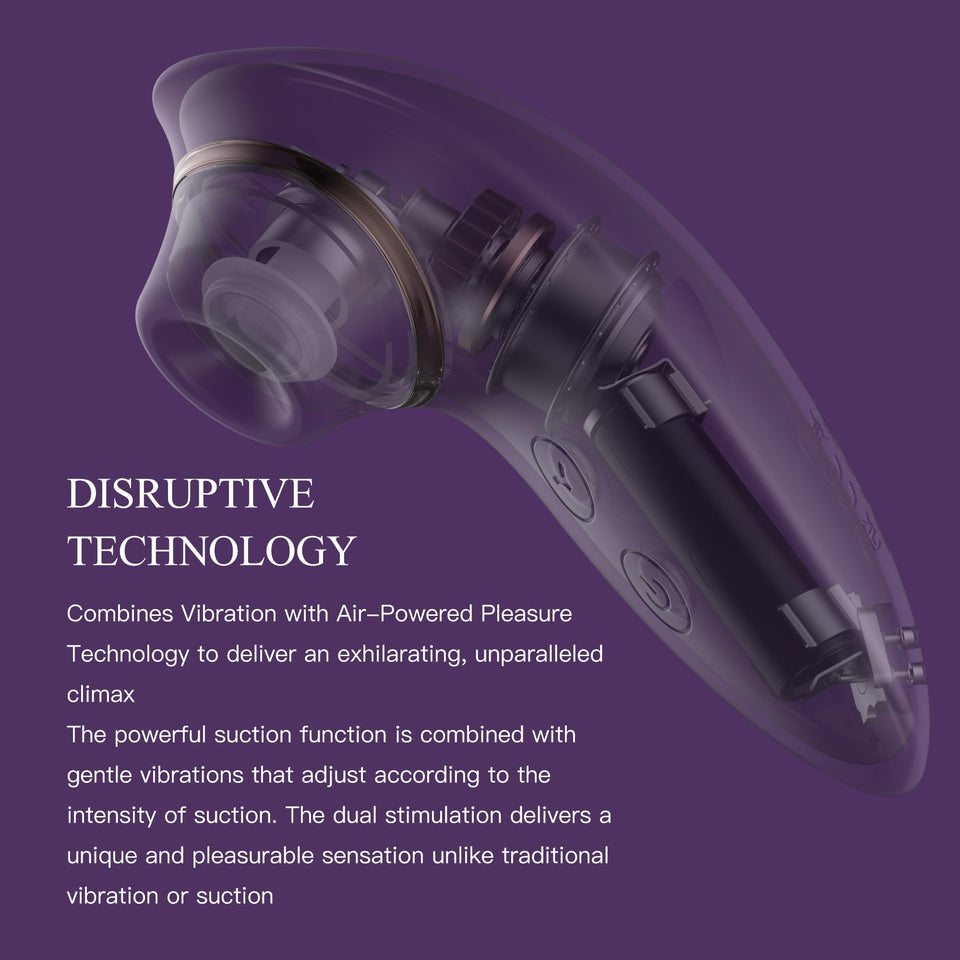 Adult Sex Toys Dildo Sucking Vibrator - 2 in 1 Clitoris Stimulator with 9 Sucking & Vibrating Modes for Women Clitoral Nipple, W
