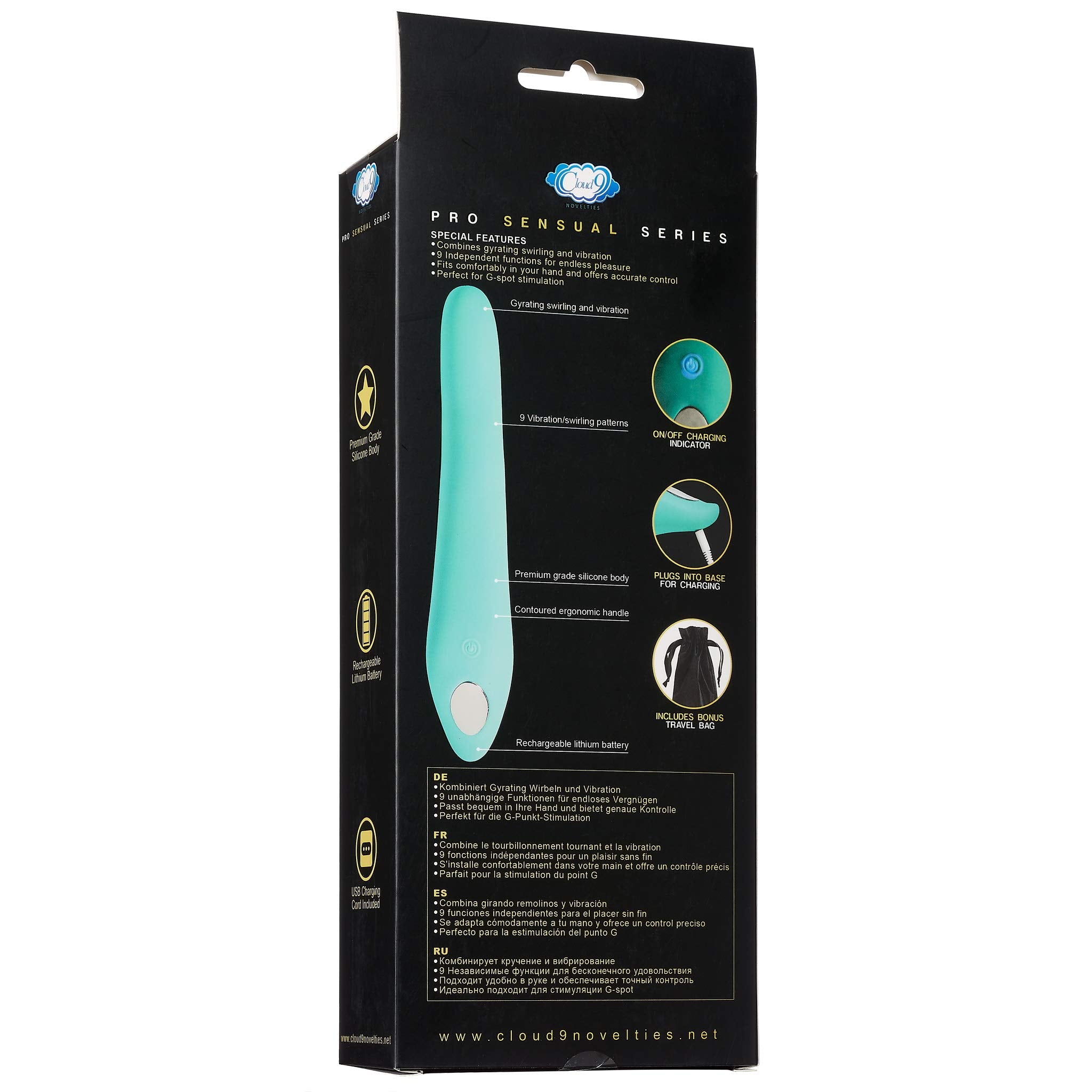 Cloud 9 Novelties Swirl Touch Dual Function Swirling And Vibrating Stimulator (Teal)