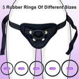 ASNOKNAE Adjustable Strap On Harness, Wearable Strapless Pegging Harness for Couples, Adult Sex Toy with Added Wide Back Strap f