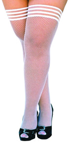 Kixies Sammy White Fishnet Size C