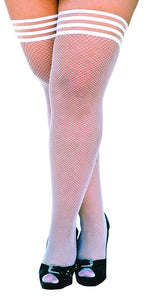 Kixies Sammy White Fishnet Size C