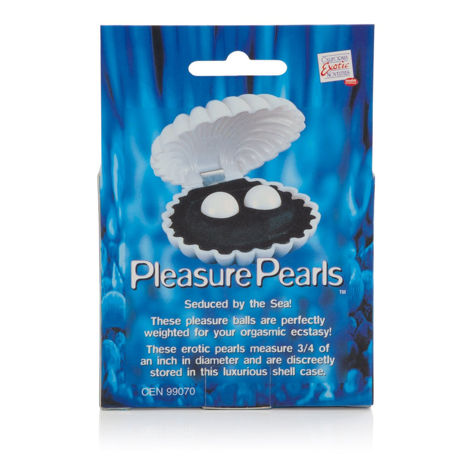 Calexotics Pleasure Pearls - Ben Wa Balls - Vaginal Kegel Weights - Pelvic Floor Exercise Set For Women - Adult Sex Toys For Couples - White