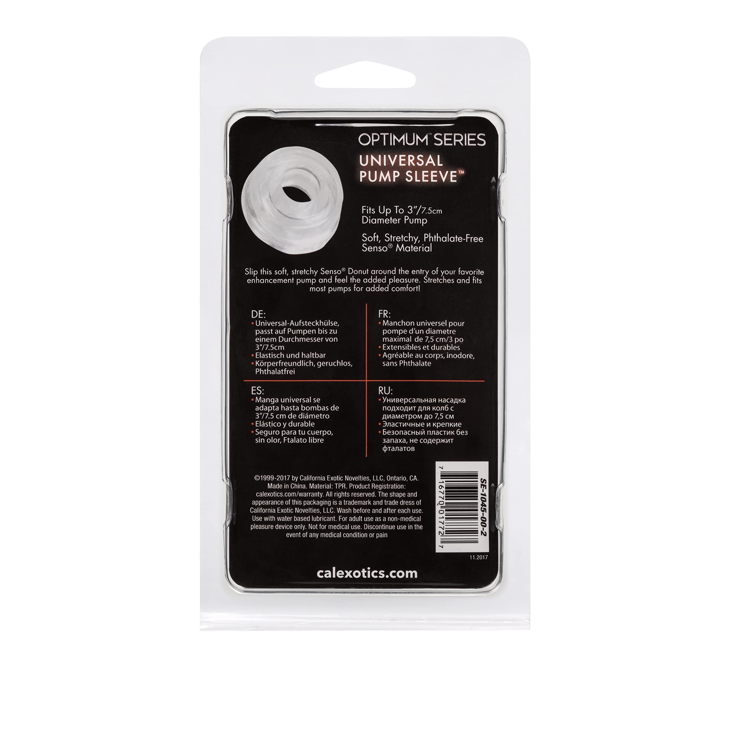 California Exotics Universal Sleeve For Pumps, Package May Vary