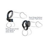 Pipedream Fantasy C-Ringz Ironman Duo-Ring Dildo Black 1 Pound