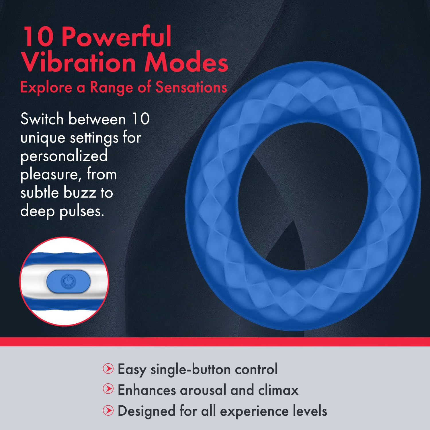 Forto F-15: Silic Vibrating Cockring Bl
