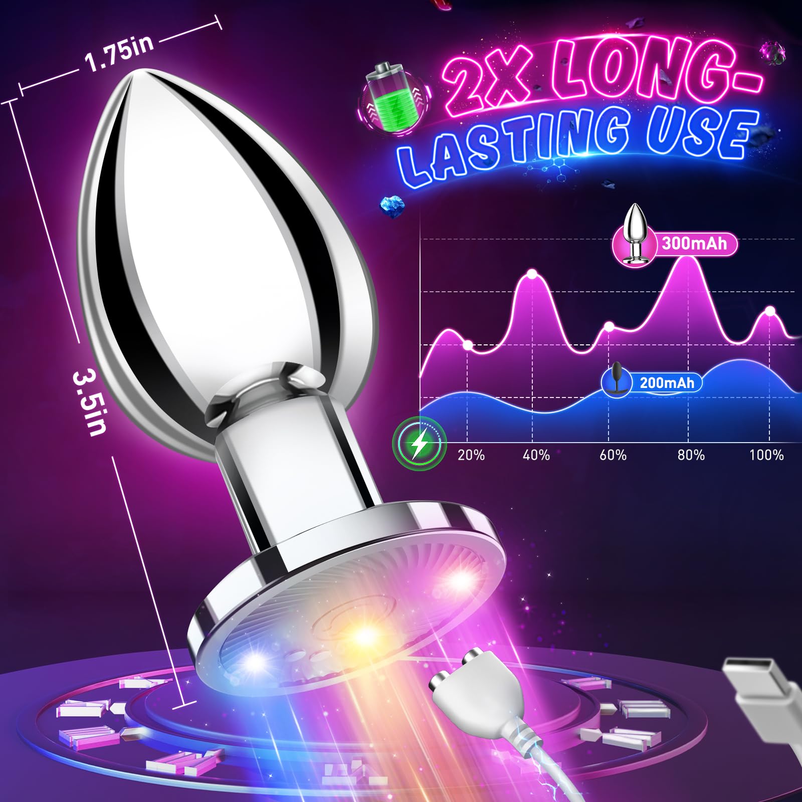 Yolodit Prostate Massager Sex Toys for Men Large Butt Plug, Prostate Vibrator with App Remote Control 10 Vibrating, Prostate Toy
