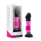 Blush Avant D4 Silicone 8 Curved Dildo - Ultrasilk Smooth, Ridged G-Spot Stimulating Penis Shaft, Suction Cup, Strap-On Compatib